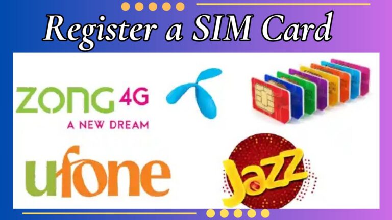 Register a SIM Card