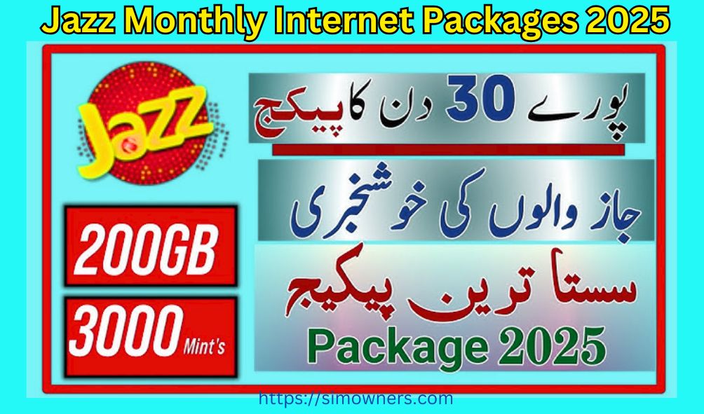 Jazz Monthly Internet Packages 2025