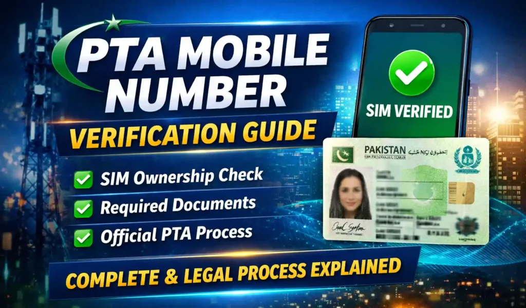 PTA Mobile Number Verification Guide – Complete & Legal Process Explained